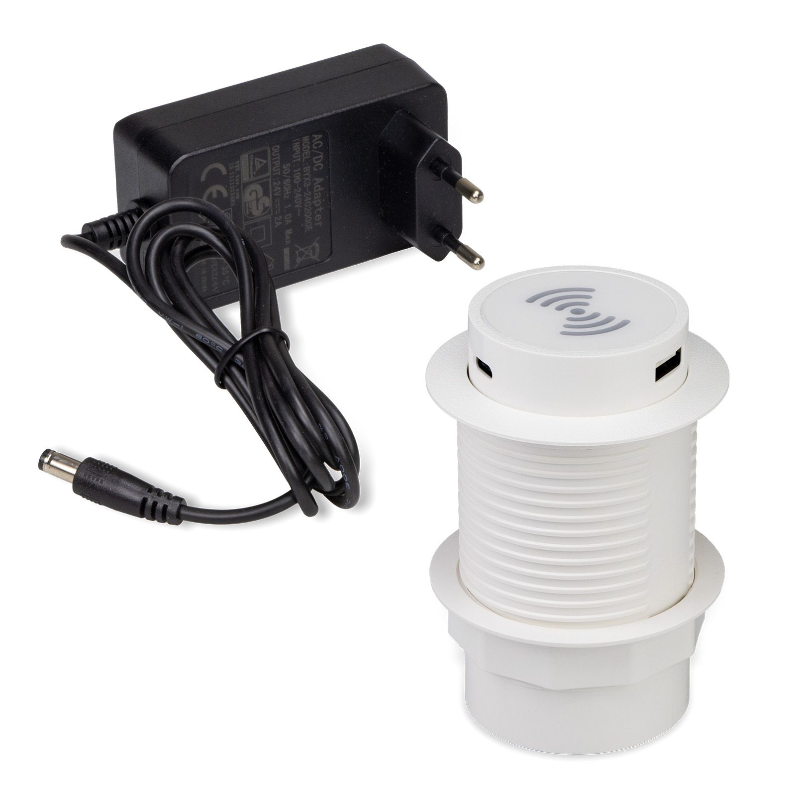 Alimentat. POP-UP 2 USB-A 1 USB-C bianco