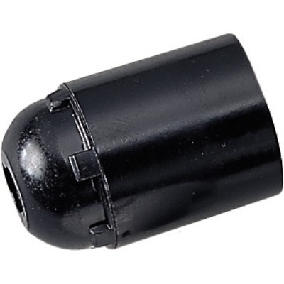 Portalampada E27 liscio Nero