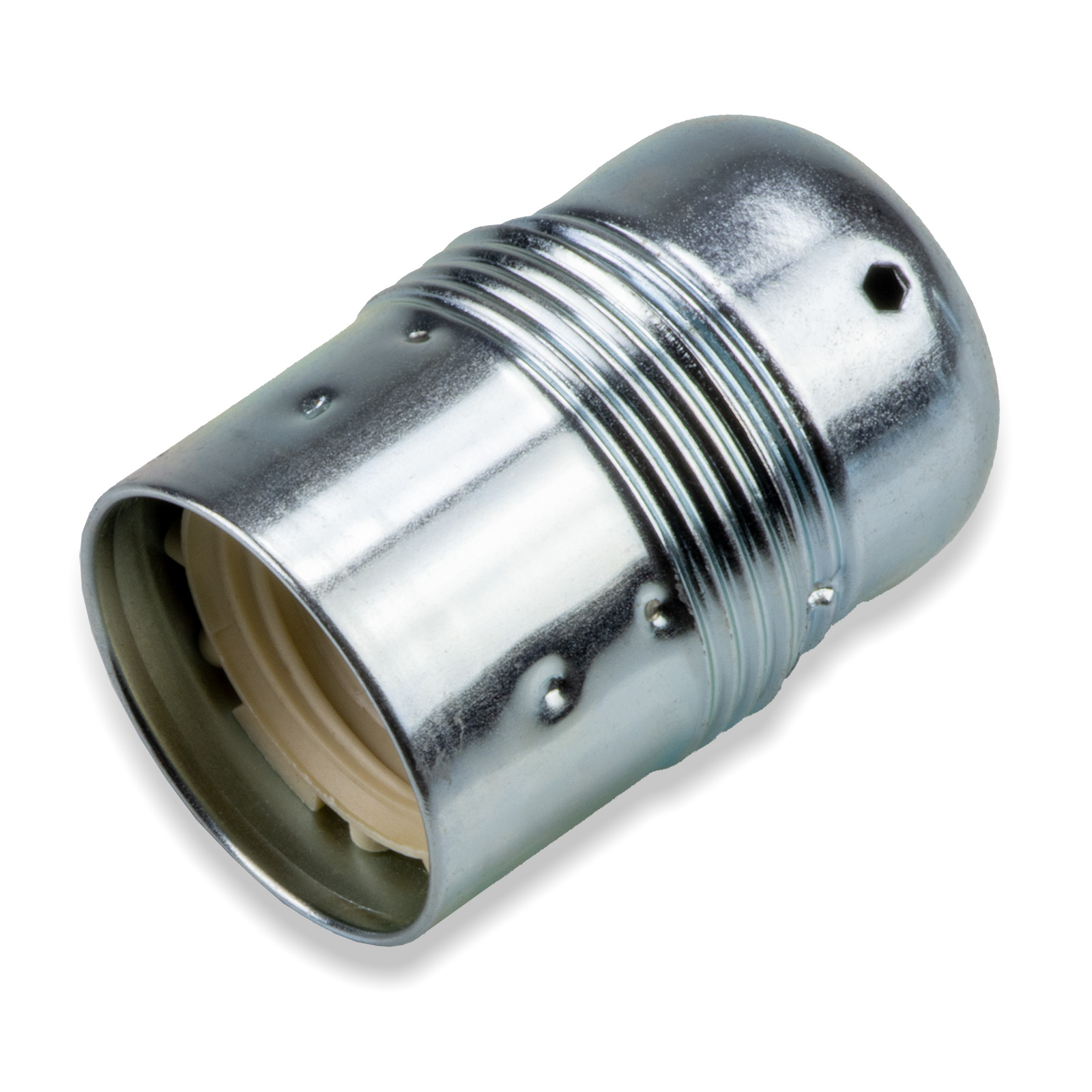 Portalámparas liso E27 metal galvanizado