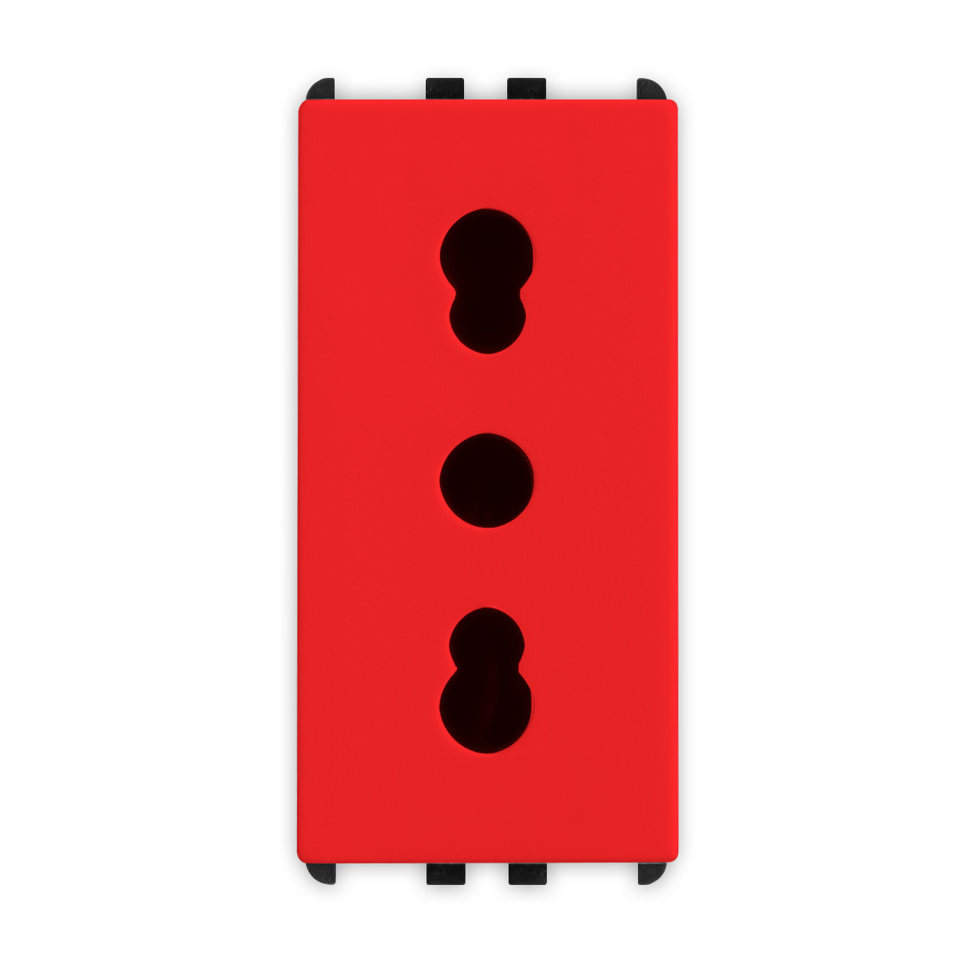 PIXIA Presa 2P+T 16A Bivalente ROSSA