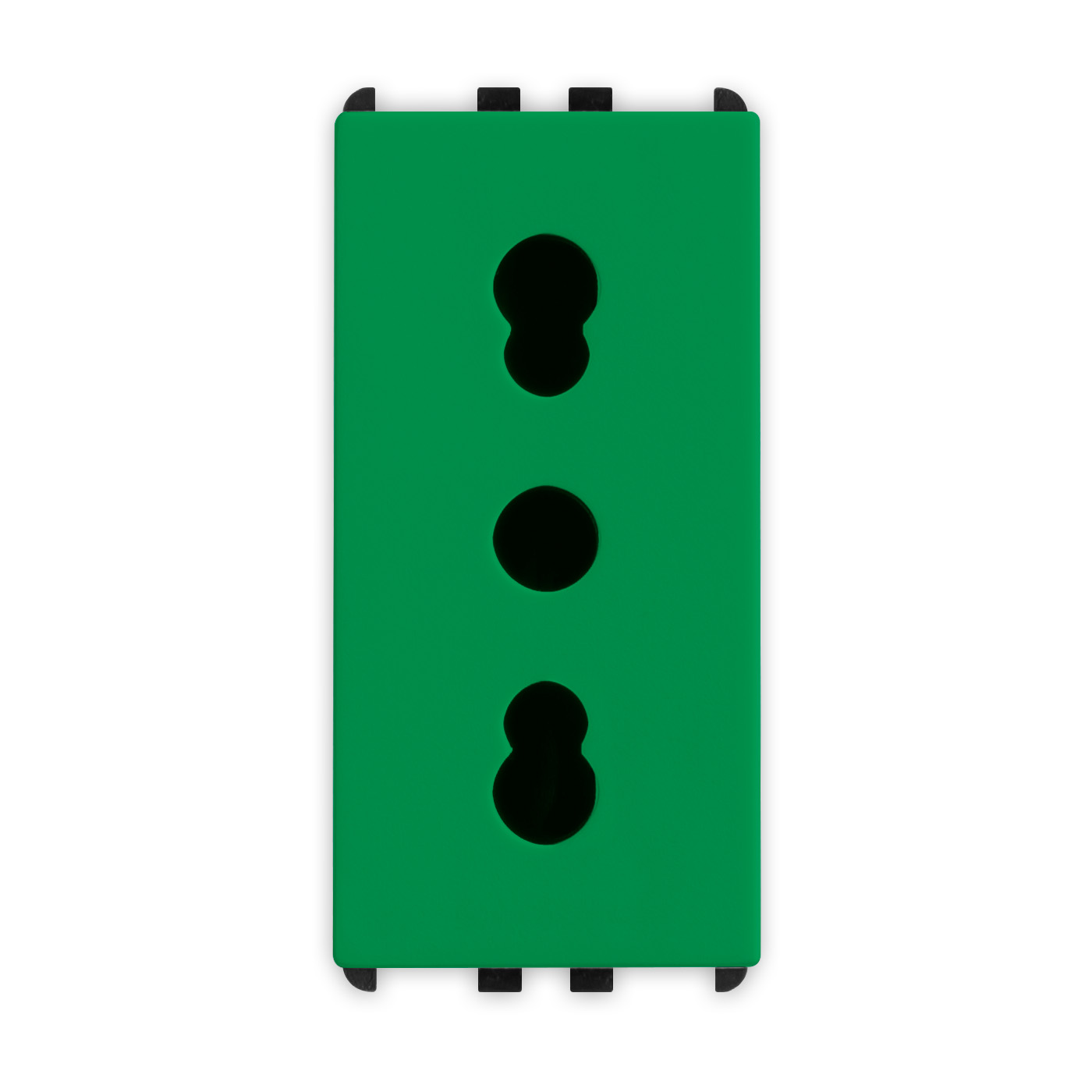 PIXIA Presa 2P+T 16A Bivalente VERDE