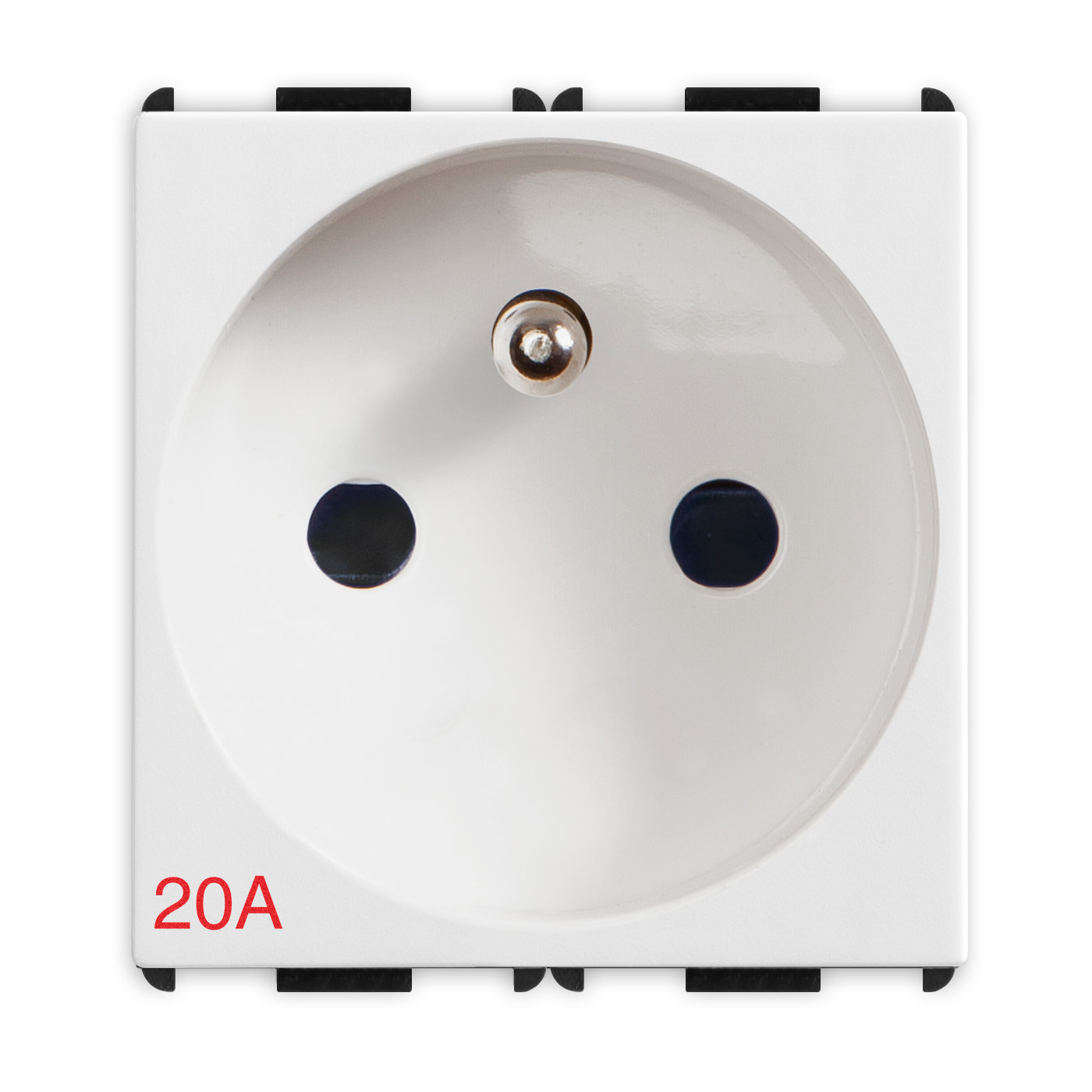 PIXIA Presa 2P+T 20A St.Francese White