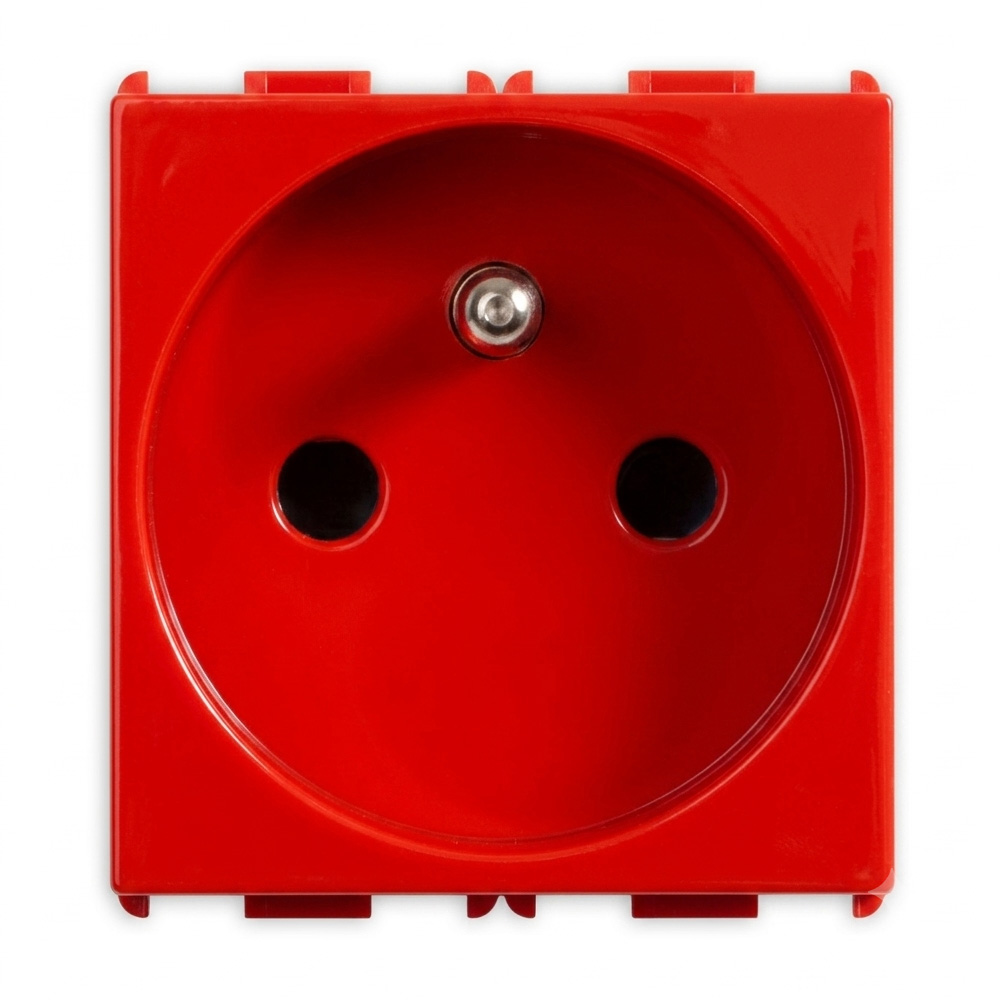 PIXIA Presa 2P+T 16A St.Francese Rossa