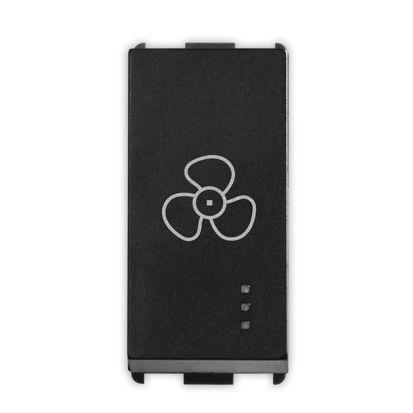PIXIA Pulsante Ventilatore 10A NO Black