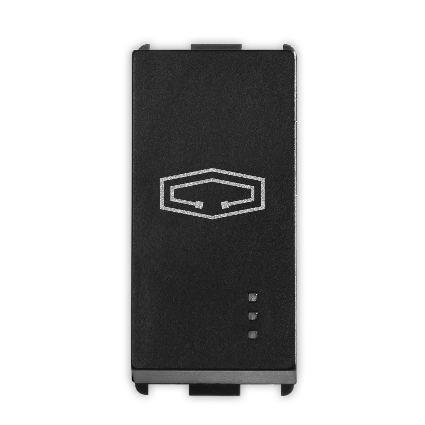 PIXIA Interruttore 2P Resist. 16AX Black