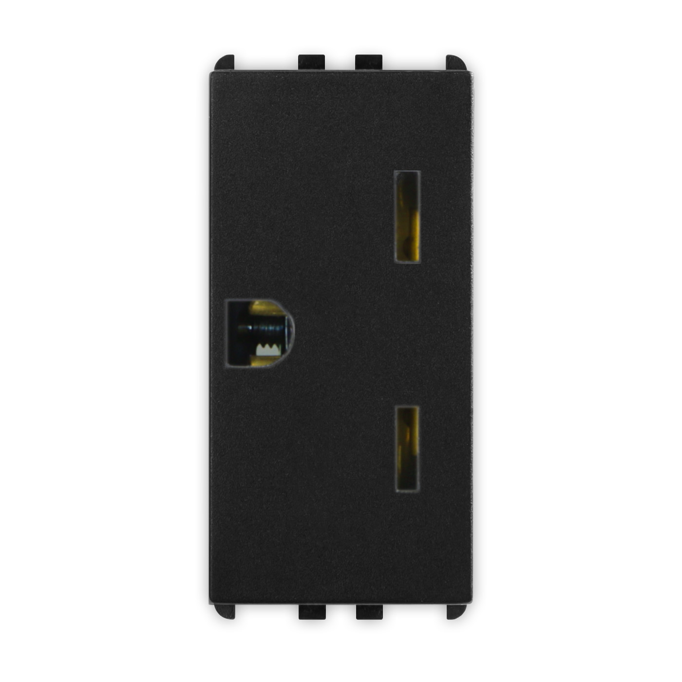 PIXIA Presa 2P+T Laterale 15A 250V Black