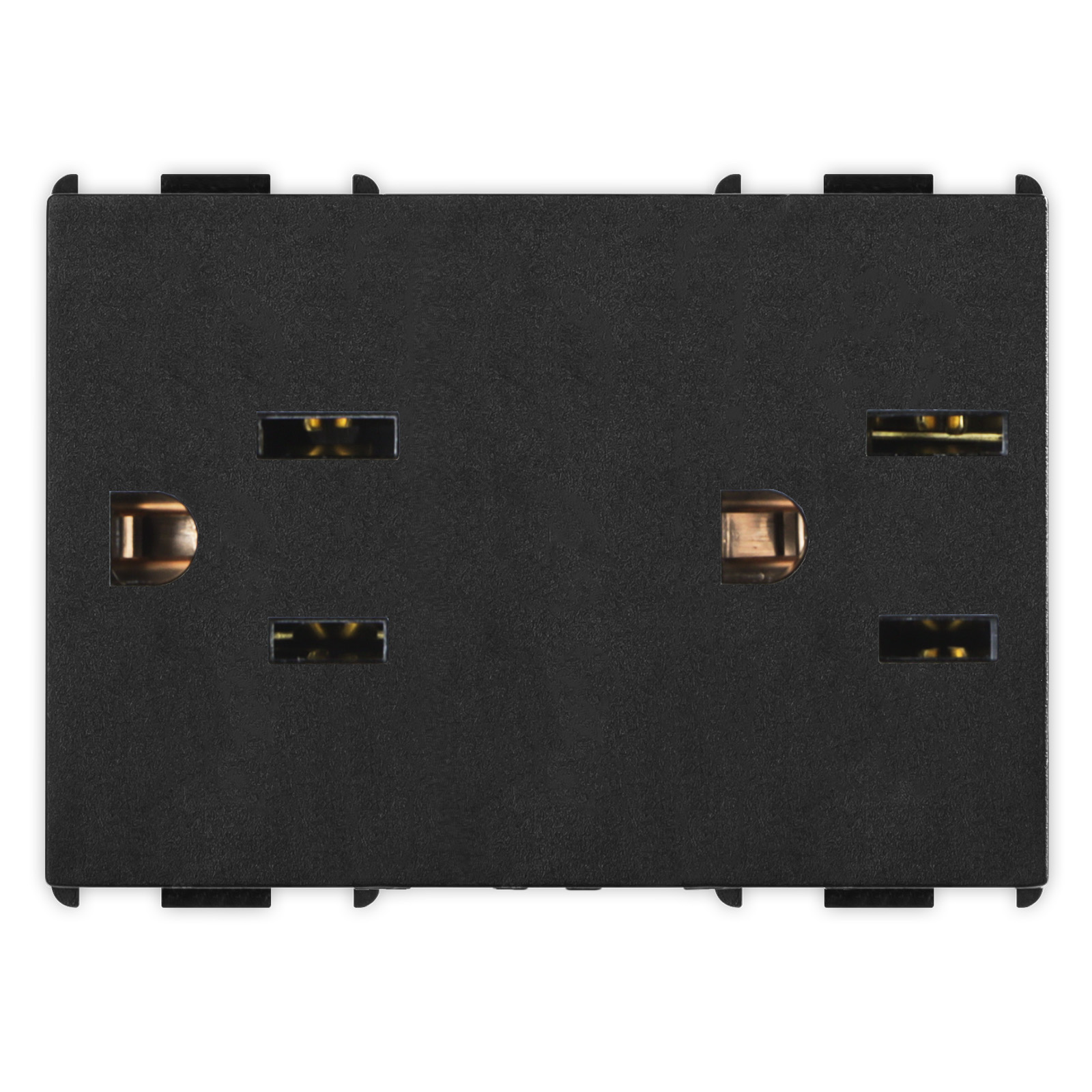 PIXIA 2 Prese 2P+T 15A AMERICANA Black