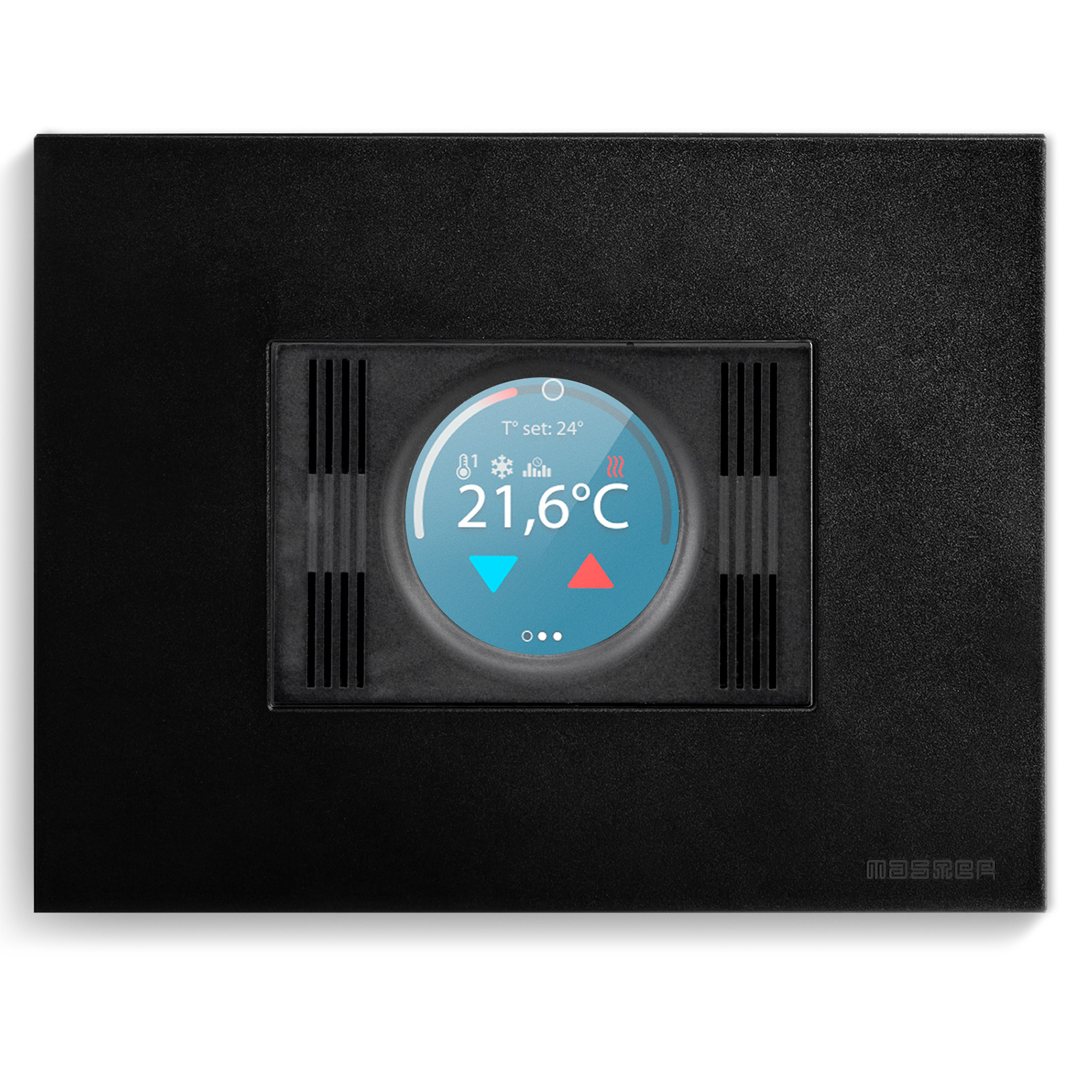 Cronotermostato SFERIA 3M.Black+ Placca