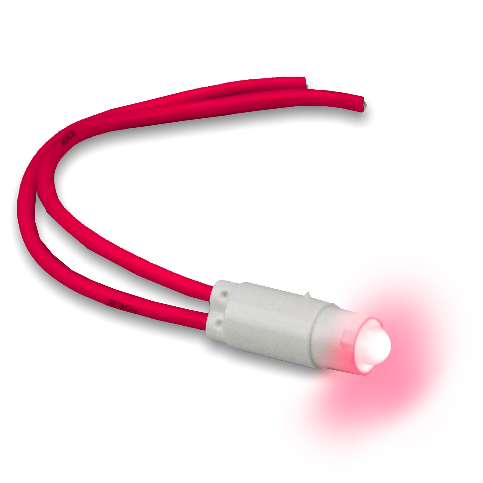 Lamp.PIXIA LED Rosso 110-230V cavo mm100