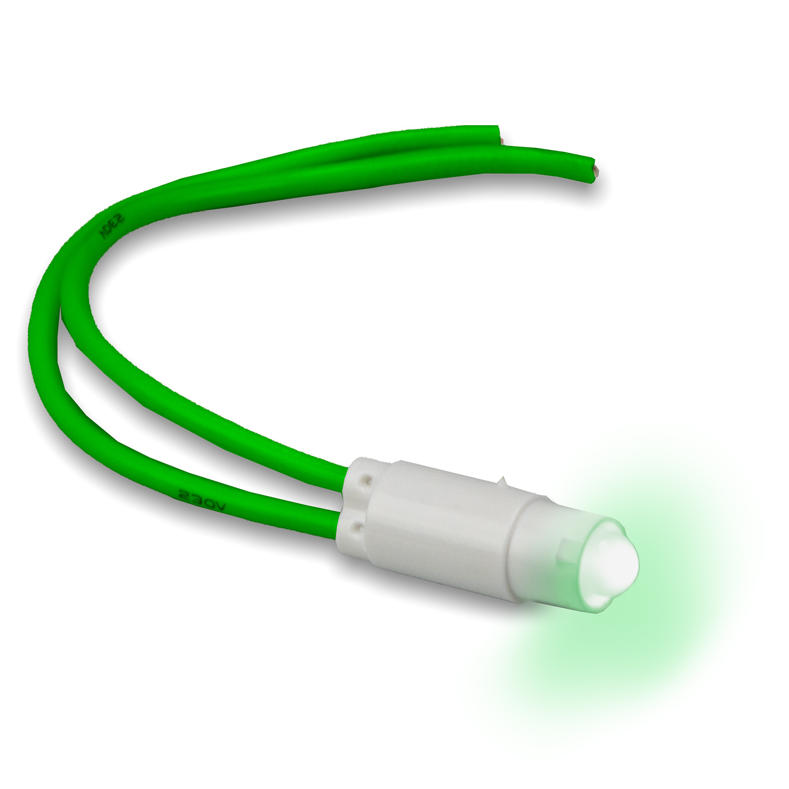 Lamp.PIXIA LED Verde 110-230V cavo mm100