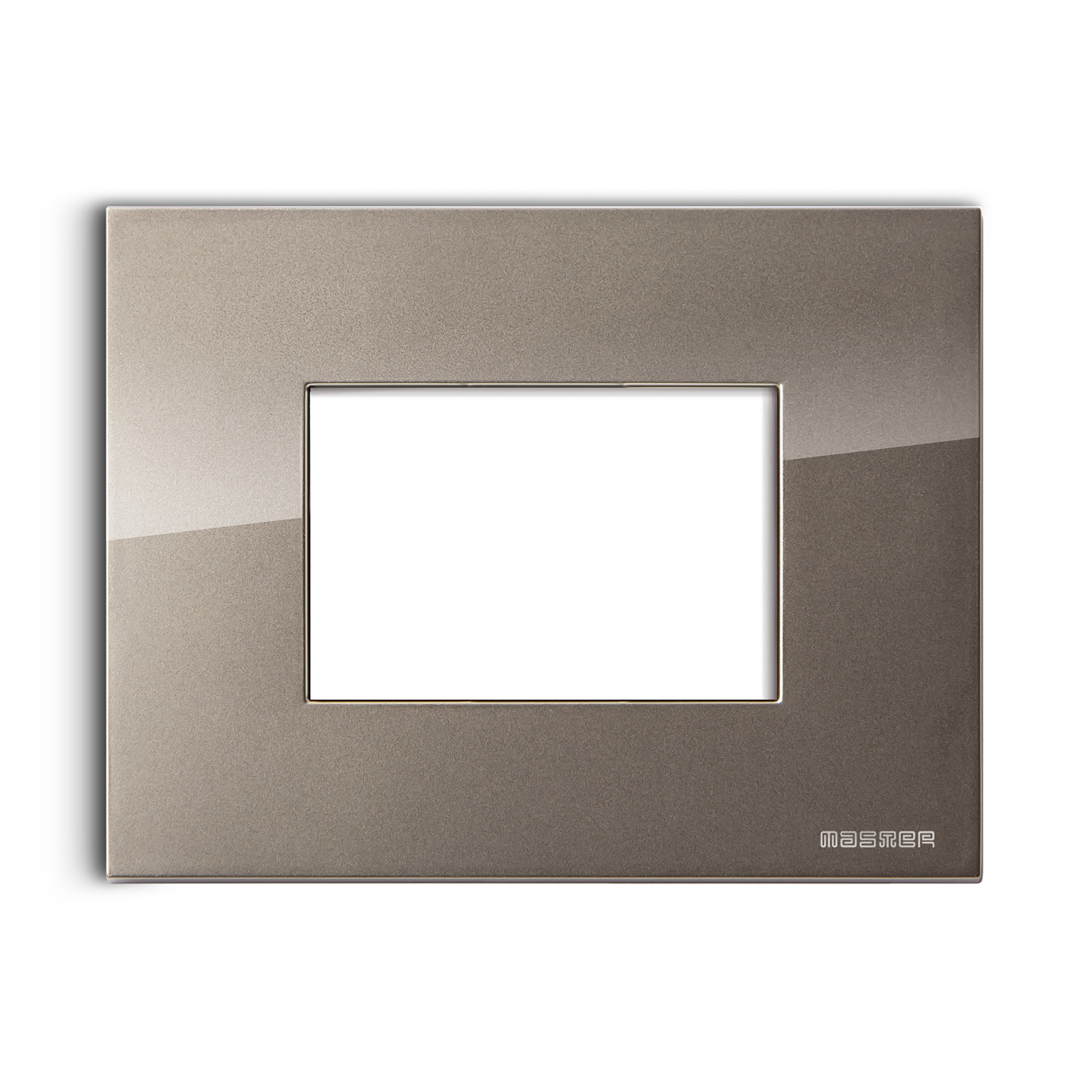 PIXIA Placca 3 Posti SILKY NICKEL