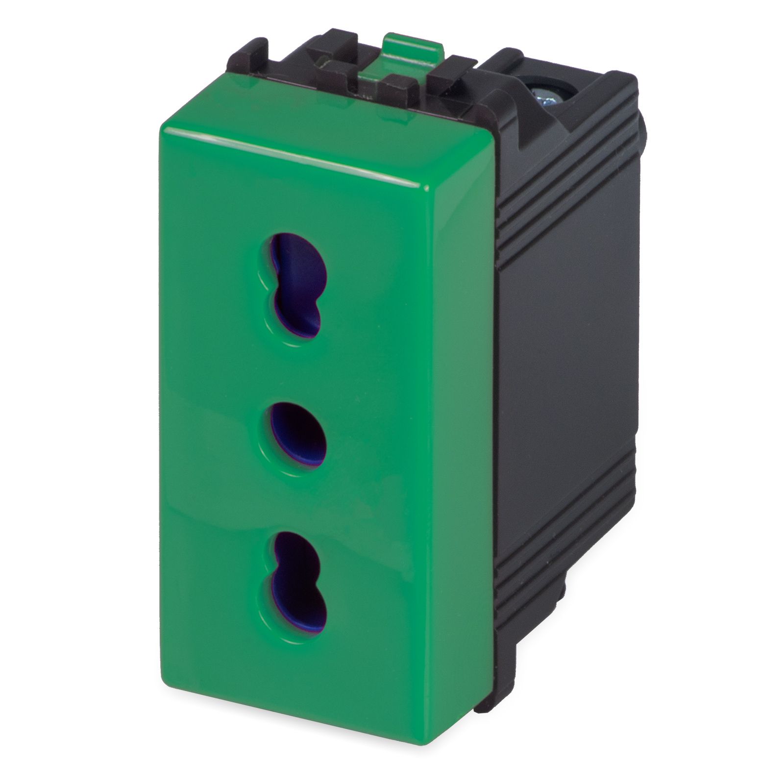 MIX Presa 2P+T 16A Bivalente VERDE