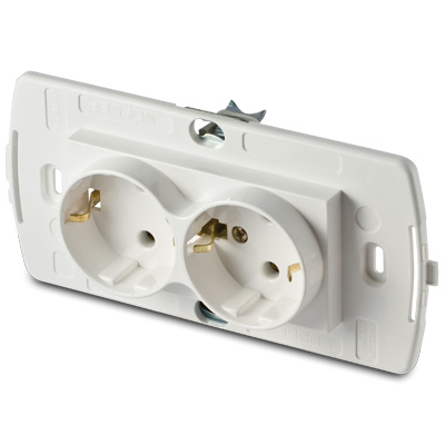 MIX Doppia Schuko 16A 2P+T (laterale)