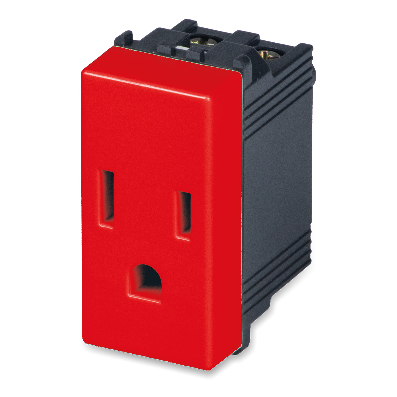 Base de enchufe 2P+T 15A Americana ROJA
