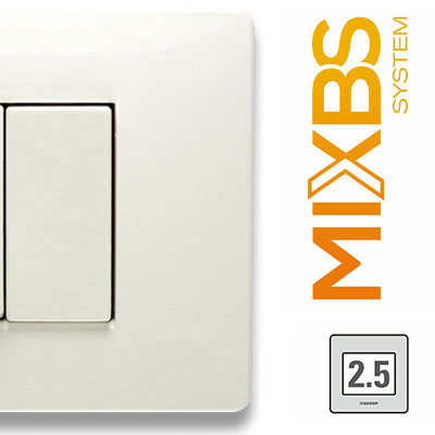 MixBS Placca 2,5 P. St.ING. BIANCO ASPEN