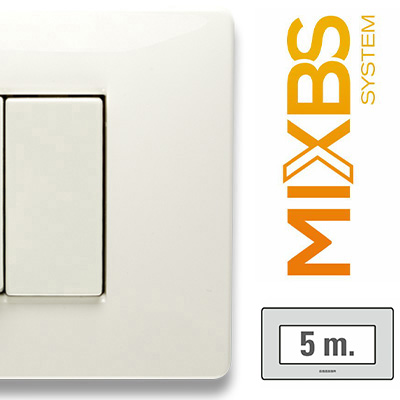 MixBS Placca 5P. St.ING. BIANCO ASPEN