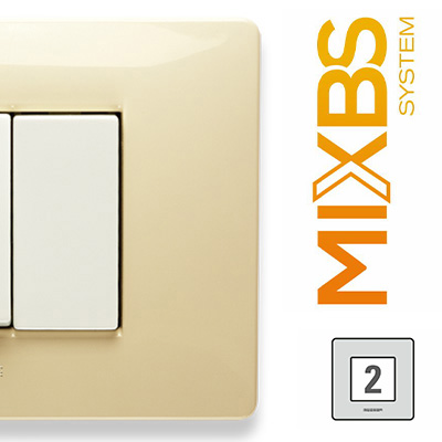 MixBS Placca 2 P. St.ING. BIANCO PARIGI