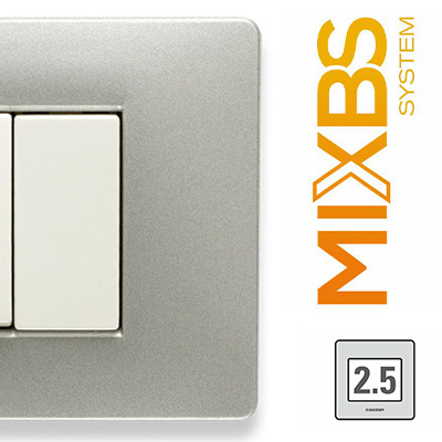 MixBS Placca 2,5 P. St.ING ALUMINIUM