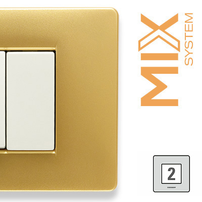 MIX Placca 2 Posti STRETTA STAR DUST