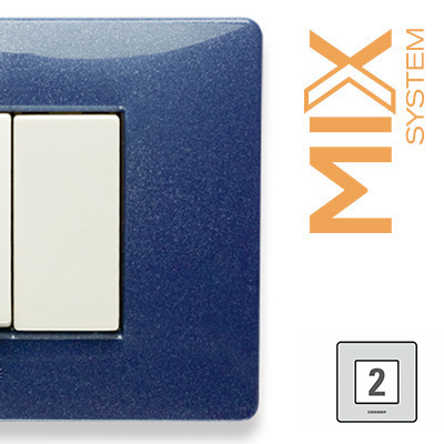 MIX Placca 2 Posti STRETTA BLU VEGA