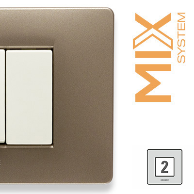MIX Placca 2 Posti STRETTA VULCANO