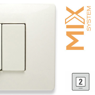 MIX Placca 2 Posti BIANCO MATT