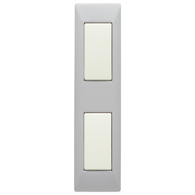 MIX Placca 1+1 Posti BIANCO ASPEN