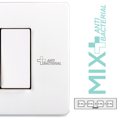 Placca 2+2+2+2 P. PURE WHITE ANTIBACTER.