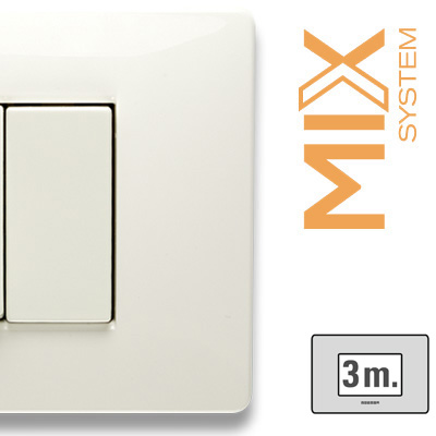 MIX Placca 3 Posti BIANCO ASPEN