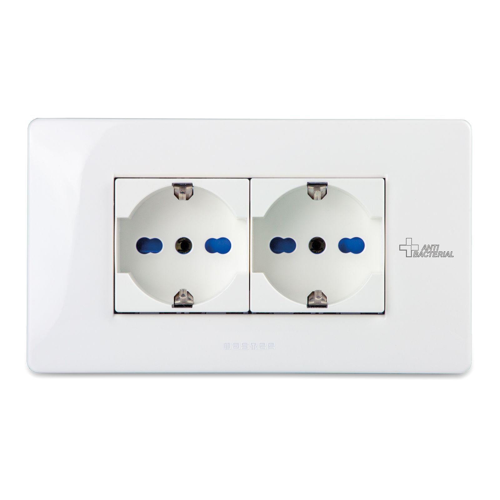 Placca 4 Posti PURE WHITE ANTIBACTERIAL