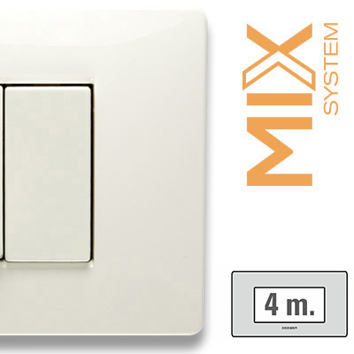MIX Placca 4 Posti BIANCO ASPEN