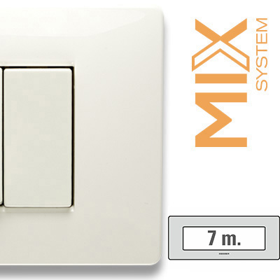 MIX Placca 7 Posti BIANCO ASPEN