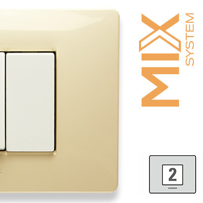 MIX Placca 2 Posti BIANCO PARIGI