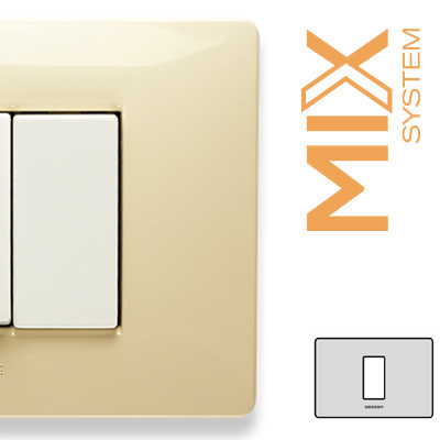 MIX Placca 1 P. Centrale BIANCO PARIGI