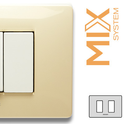 MIX Placca 2 Posti BIANCO PARIGI