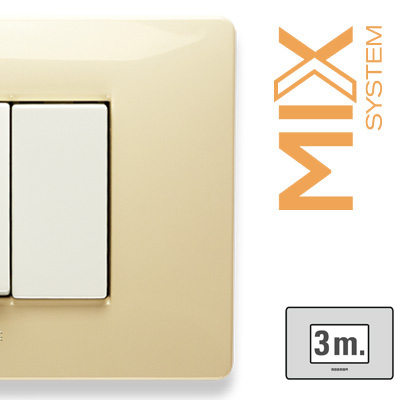 MIX Placca 3 Posti BIANCO PARIGI
