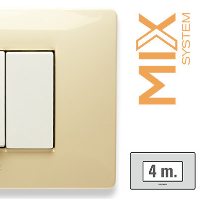 MIX Placca 4 Posti BIANCO PARIGI