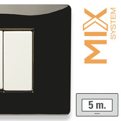 MIX Placca 5 Posti NERO PANTHER