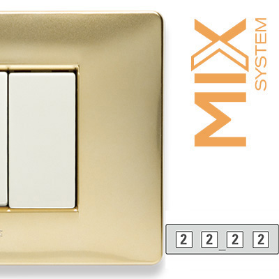 MIX Placca 2+2+2+2 Posti ORO KARAT