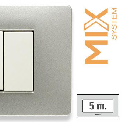 MIX Placca 5 Posti ALUMINIUM