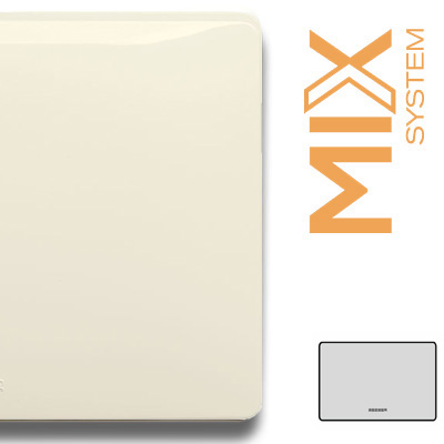 MIX Placca Cieca 3Mod. BIANCO SAFARI