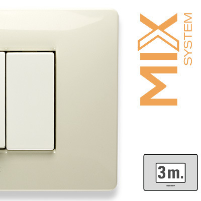 MIX Placca 3 Posti BIANCO SAFARI