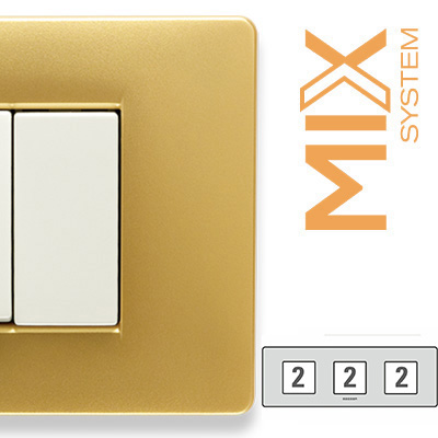 MIX Placca 2+2+2 Posti STAR DUST