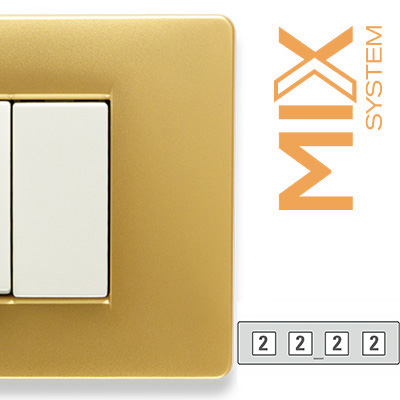 MIX Placca 2+2+2+2 Posti STAR DUST