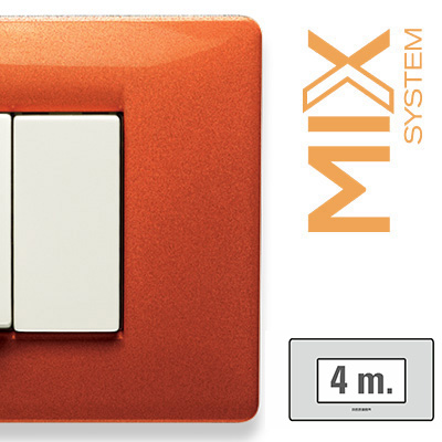 F.PROD. MIX Placca 4 P ARANCIO TIBET