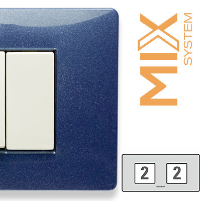 MIX Placca 2+2 Posti BLU VEGA