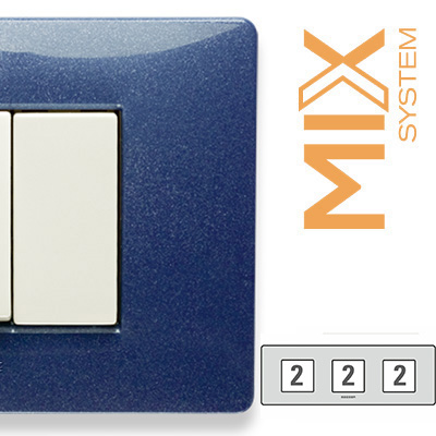 MIX Placca 2+2+2 Posti BLU VEGA
