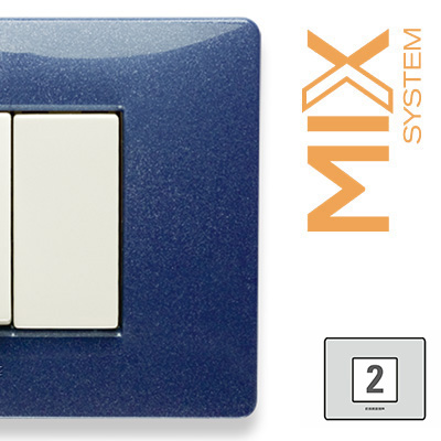 MIX Placca 2 Posti BLU VEGA