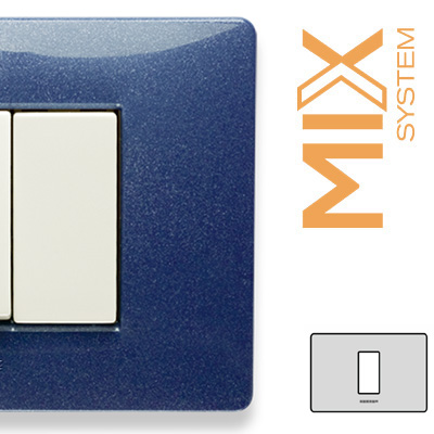 MIX Placca 1 P. Centrale BLU VEGA