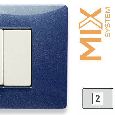 MIX Placca 2 P. Centrali BLU VEGA
